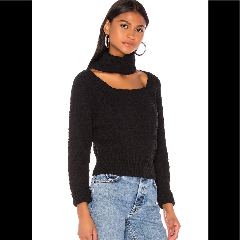 Like new choker sweater with square neck sz XS